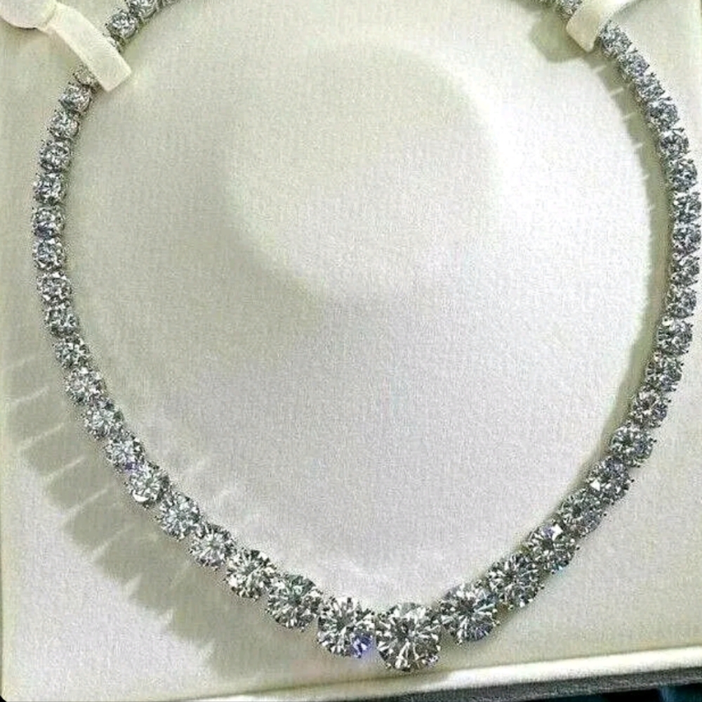 20 Cts Lab Created Diamond Tennis Necklace